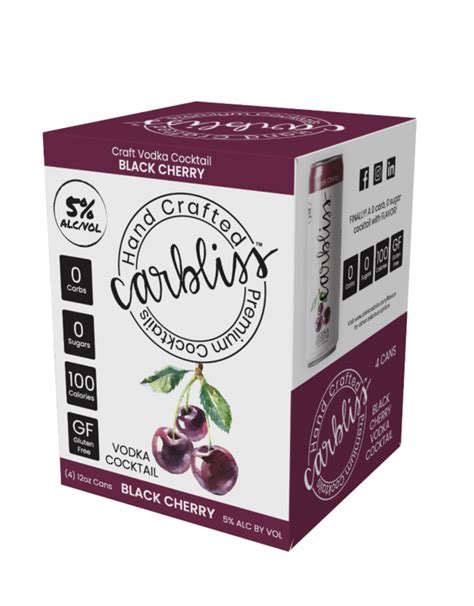 Carbliss Black Cherry 4pk Cans Cork And Key