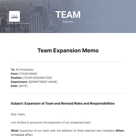 team memo template  edit