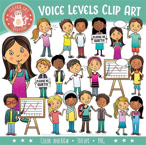 Voice / Noise Levels Clip Art | Made By Teachers | Noise level ...