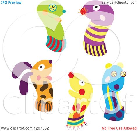 Cartoon of Animal Sock Puppets - Royalty Free Vector Clipart by Cherie ...