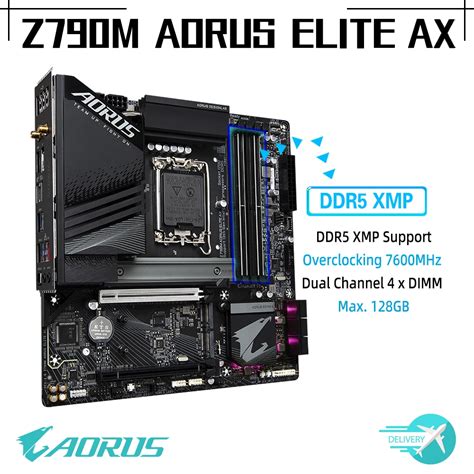 Lga 1700 Gigabyte Z790m Aorus Elite Ax Wifi Motherboard Ddr5 M Atx 13th 12th Gen Cpu Intel