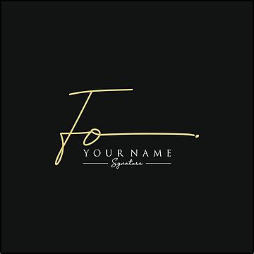 Letter Fo Signature Logo Template Vector Fo Clean Font Vector Fo