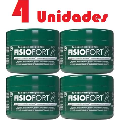 Kit 4 Pomada Massageadora FisioFort 200g Shopee Brasil