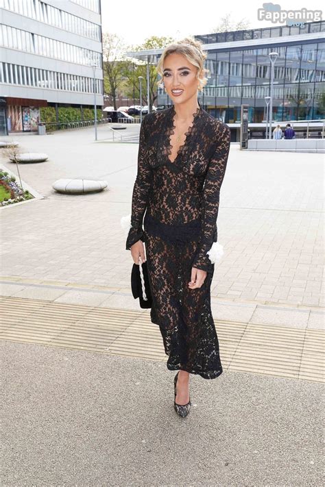 Georgia Harrison Displays Her Nude Tits Wearing A See Through Lace Dress To Present Awards In