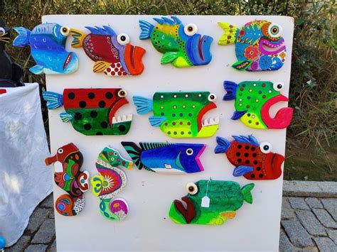 Peces Pintados Con Acr Lico Sobre Madera Reciclada Sevilla Espa A