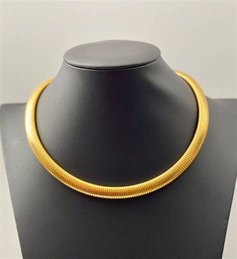 Forstner 12k Gold Filled Omega Chain Necklace Elegant Etsy