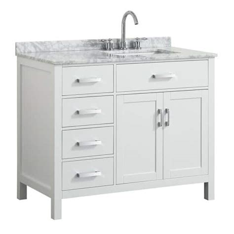 Beaumont Decor Hampton 43 In W X 22 In D Bath Vanity In White With