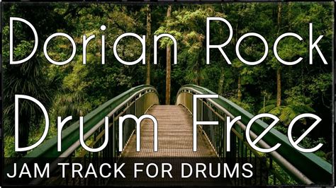 Drumless Backing Track Dorian Rock 100 Bpm Youtube