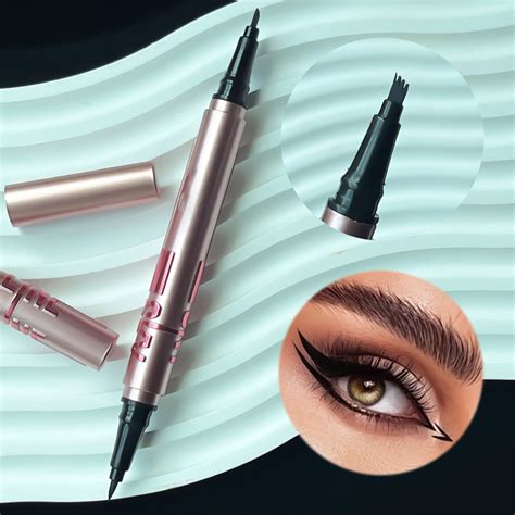 Sys Microblading Eyebrow Pen 4 Fork Tip New Magical 2 In 1 Ended Eye Brow Pencils With Precise