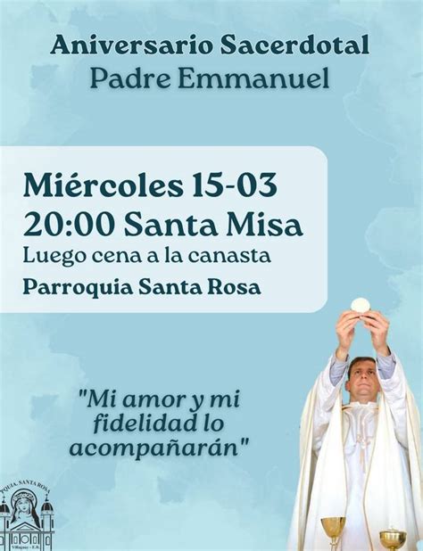 Aniversario Sacerdotal Del Padre Emmanuel Tropini