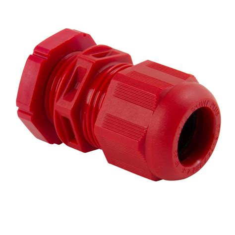 Wiska GLP20 20mm IP68 Compression Gland With Locknut Red Pack Of 10