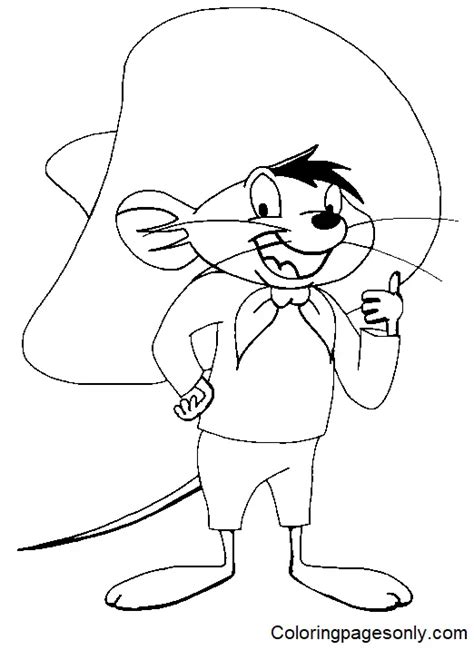 Desenhos de Speedy Gonzales Para Colorir e Imprimir Pintar Grátis Online