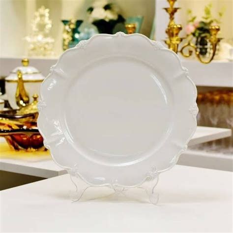 Prato Sobremesa Porcelana Fancy Branco 20cm