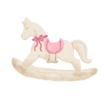 Pink Rocking Horse Clipart Transparent Background, Rocking Horse Wooden ...