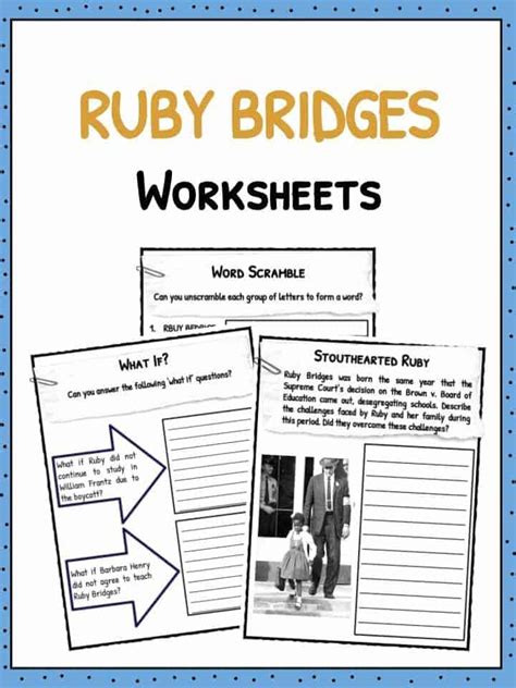 Ruby Bridges Reading Comprehension Worksheet