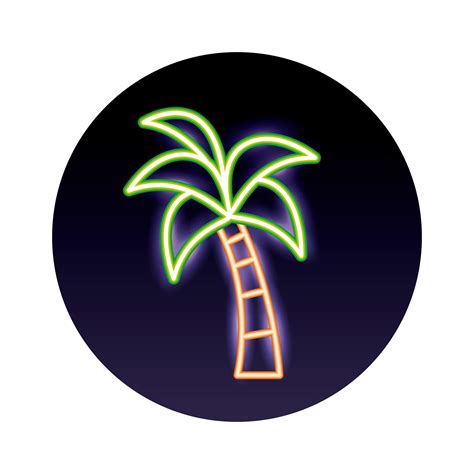 icono de luz de neón de palmera de árbol 2663016 Vector en Vecteezy