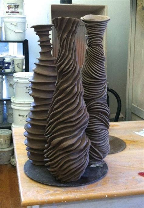 sculpture art clay pots