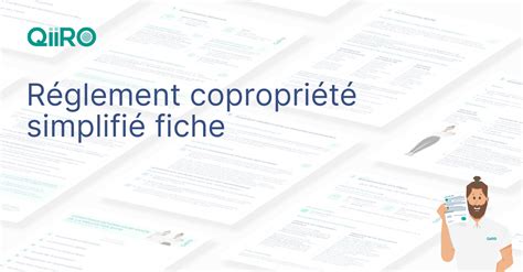 Réglement copropriété simplifié fiche modèle gratuit à télécharger