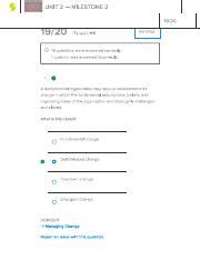 Mgmt Unit Milestone Answers Pdf Od Unit Milestone