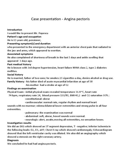 Medical Case Presentation Pdf