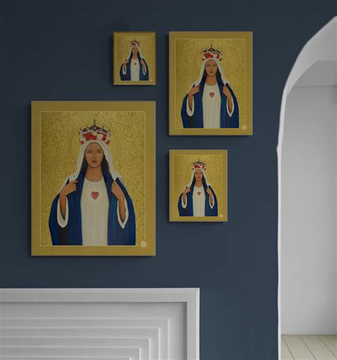 Immaculate Heart Of Mary Icon Print Sacred Image Icons