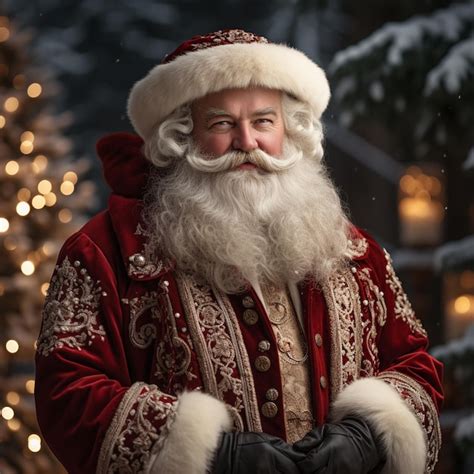 Premium Ai Image Beautiful Full Body Illustration Of Santa Claus In