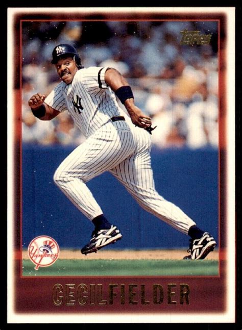 Topps Cecil Fielder Baseball Card New York Yankees Ebay