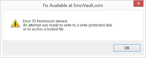 How To Fix Error 70 Permission Denied An Attempt Was Made To Write