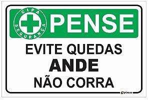 Placas sinalização CIPA pense guarde as ferramentas de trabalho evite