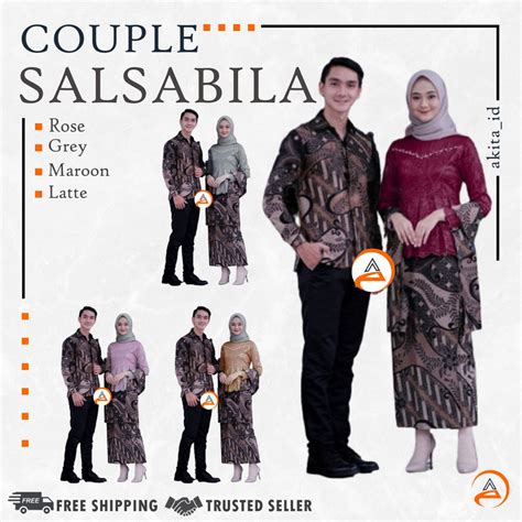 Jual Wou Batik Batik Brokat Couple Salsabila Kebaya Modern Kebaya