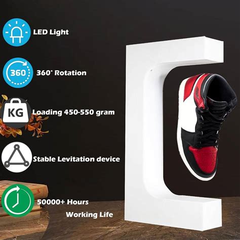 Floating Shoe Display Magnetic Levitating Sneaker Stand Holder Rotation