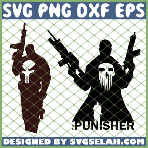 Distressed Punisher Skull SVG Marvel SVG PNG DXF EPS Design Cut