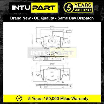 Fits Fiat Doblo Intupart Front Brake Pads Set Ebay