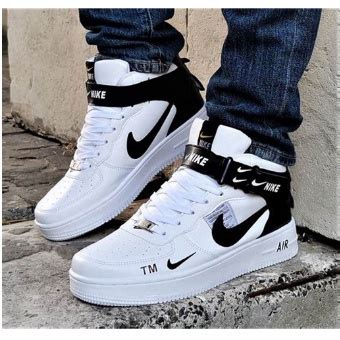 T Nis Nike Air Force Cano Alto Lv Utility Unissex Preto E Branco