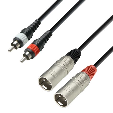 Adam Hall Cables K3 TMC Series Audio Kabel 2 X RCA Male To 2 X XLR