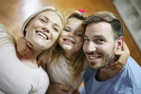 Portrait of Happy Smiling Family. Stock Image - Image of headshot ...