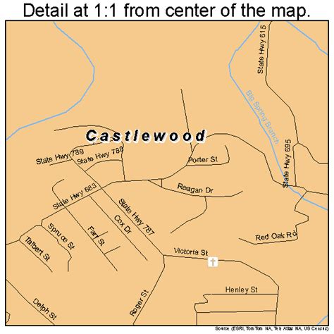 Castlewood Virginia Street Map 5113512