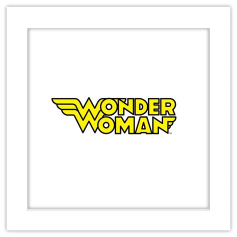 Gallery Pops DC Comics Wonder Woman - Classic Text Logo Wall Art, White ...