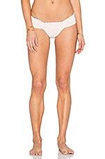 Mara Hoffman Side Ruched Bikini Bottom In Peacocks Pastel Pink Revolve