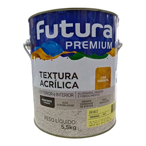 Massa Textura Acrilica 5kg Lisa Versatil Futura