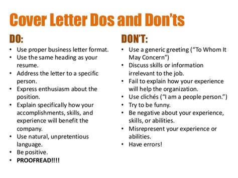 The Dos And Donts Of Writing A Query Letter