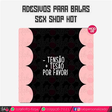 Adesivos Para Balas Sex Shop HOT Adesivo Couche Grs Lab Personalizado