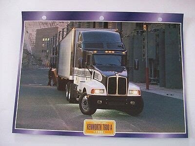 TRACTOR TRUCK CARD Sheet Cover Kenworth W900l Total Obsession 1996 2