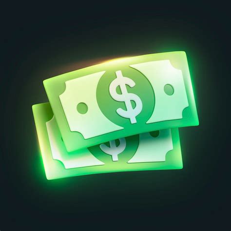 Money Icon 3D Neon Glow Premium PSD Rawpixel