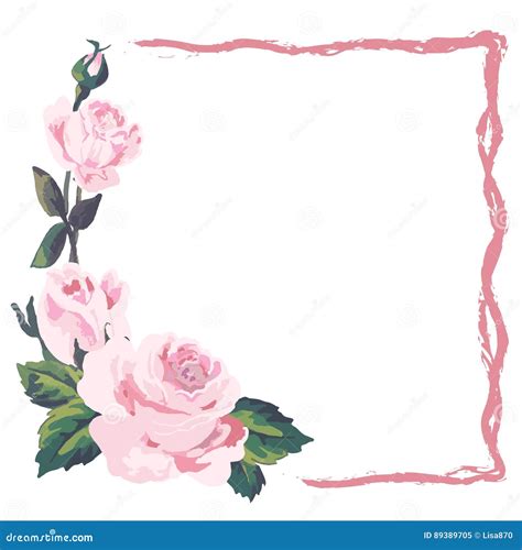 Quadro Das Rosas Do Vintage Ilustra O Stock Ilustra O De Elemento