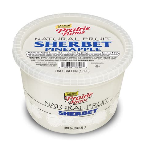 Pineapple Sherbet - Prairie Farms Dairy, Inc.