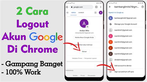 Cara Logout Akun Google Di Chrome YouTube