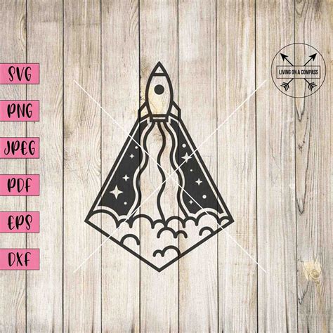 Rocket Svg Space Svg Rocket Wall Decal Rocket Print Rocket Clipart Space Clipart Space