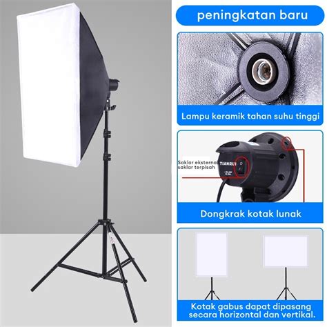 Jual Ring Light 45cm Softbox 70cm 2 1M Tripod Lampu Live Streaming