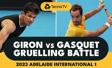 Marcos Giron vs Richard Gasquet: Gruelling Battle | 2023 Adelaide Highlights - VCP Tennis